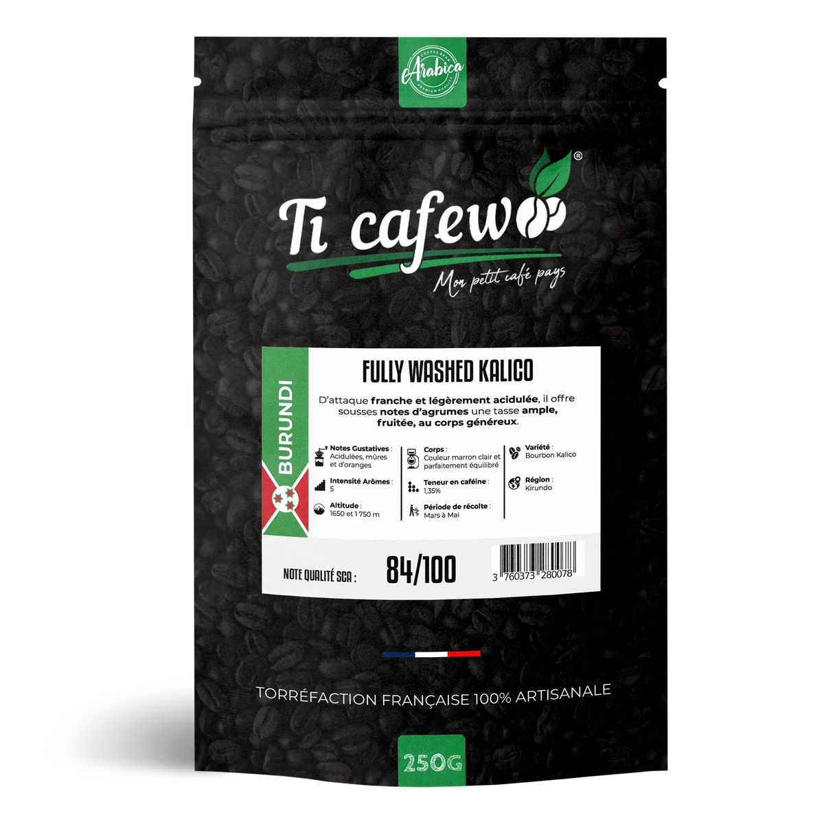 Café Kalico du Burundi - 100% Arabica - Torréfaction Médium  Ti Cafew