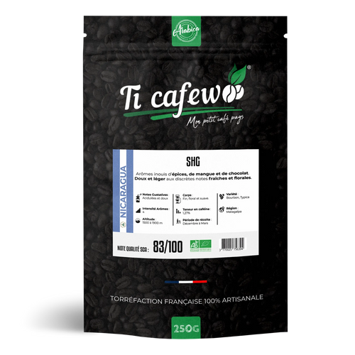 Nicaragua SHG BIO -  Café 100% Arabica - Torréfaction Médium 