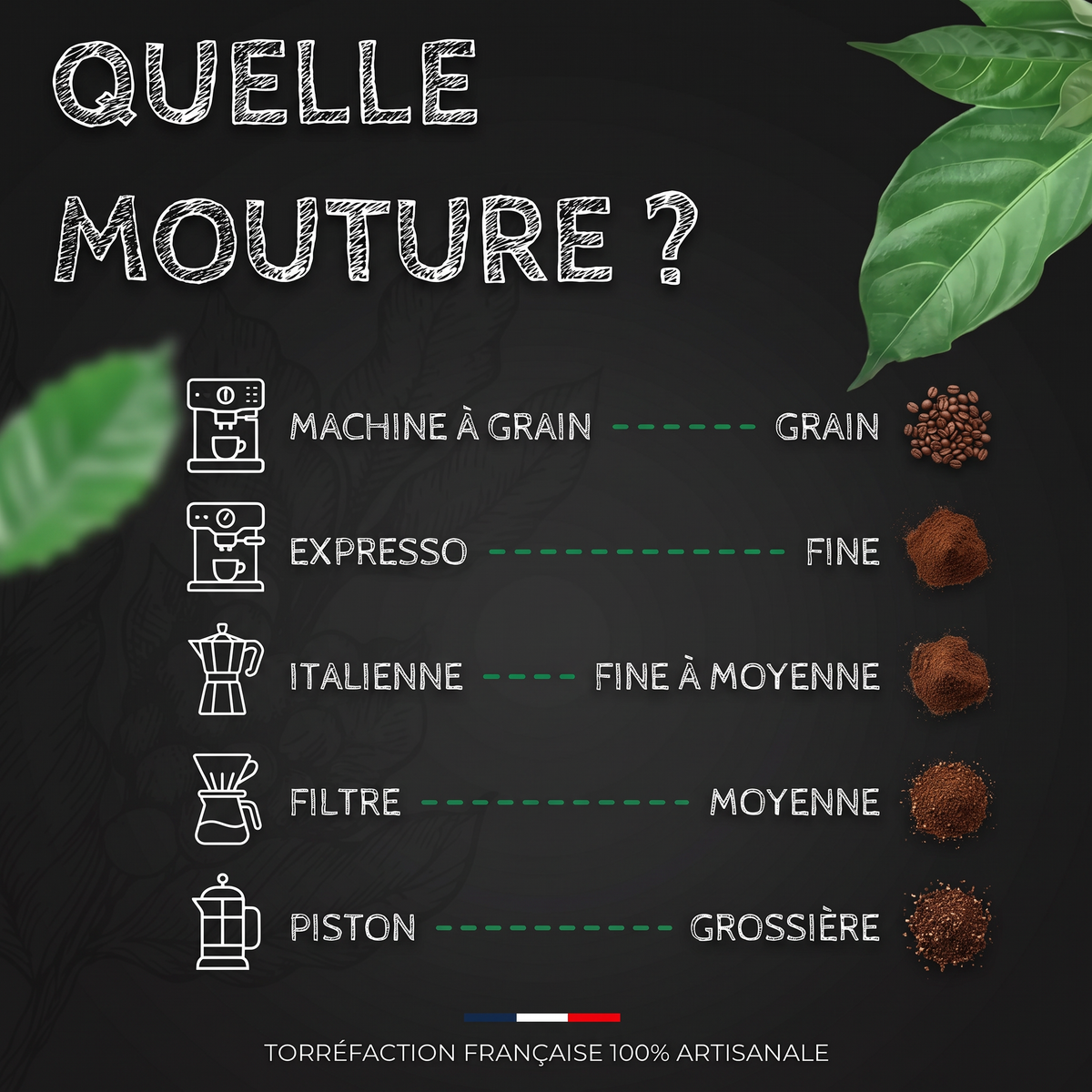 Quelle mouture choisir : grain, expresso, italienne, filtre, piston